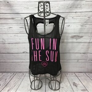 PINK Victoria’s Secret Open Back heart Cutout Tank love